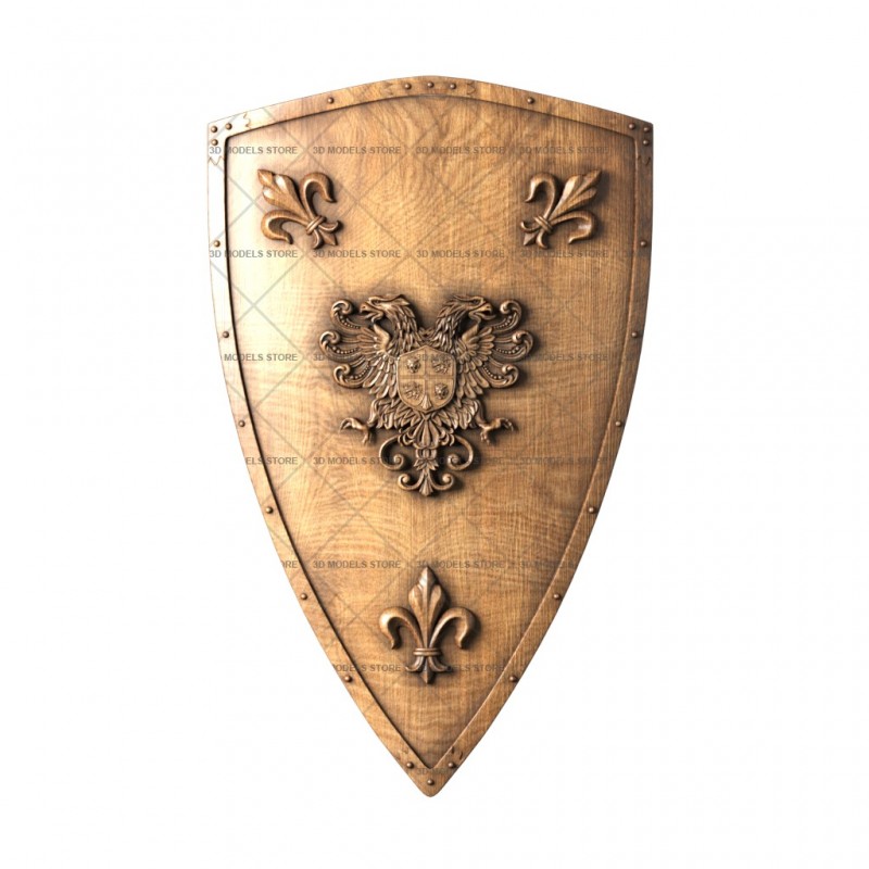 Coat of arms Shield knightly Charlemagne, 3d models (stl)