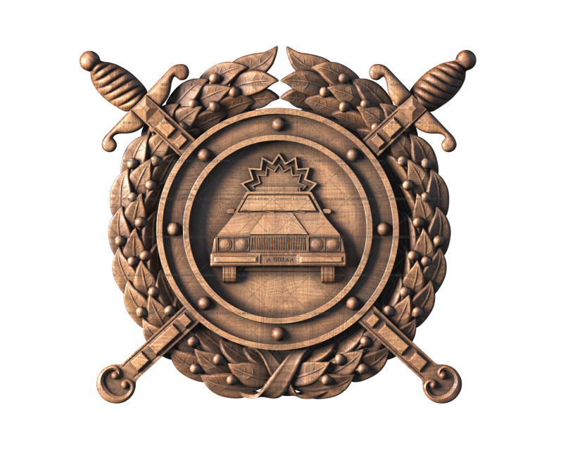 Coat of arms of Russian traffic police, 3d models (stl)