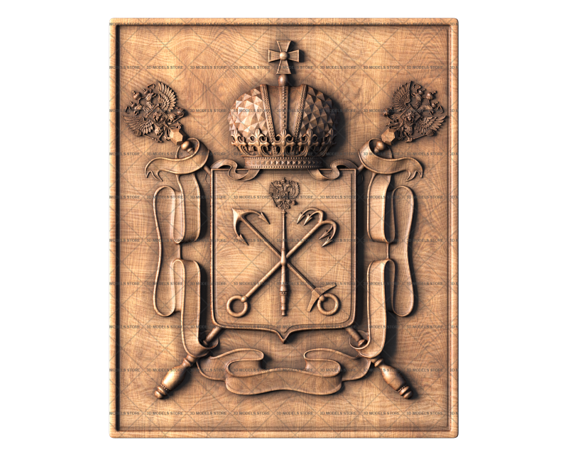 Coat of arms of Saint Petersburg, 3d models (stl)