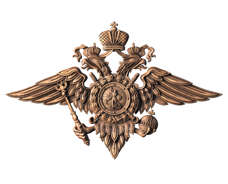 Coat of arms of the Russia Ministry of Internal Affairs, 3d models (stl)