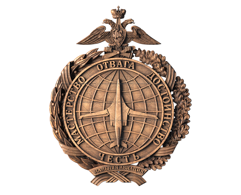 Coat of arms of long-range aviation Russia, 3d models (stl)