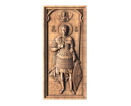 Icon of the Holy Martyr John the Warrior, 3d models (stl)