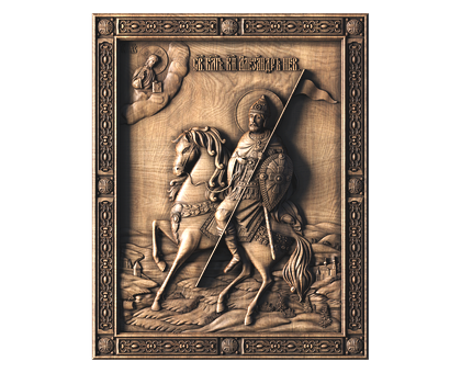 Icon of St. Alexander Nevsky, 3d models (stl)