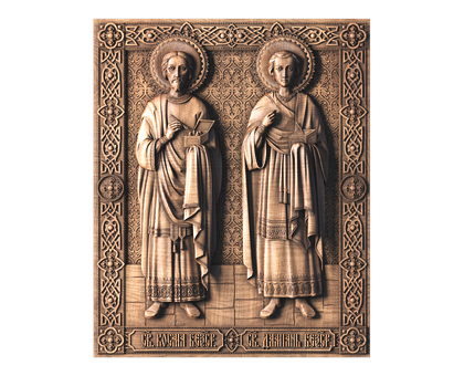 Icon Saints Cosmas and Damian, 3d models (stl)