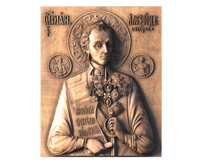 Icon of Saint Alexander Suvorov, 3d models (stl)