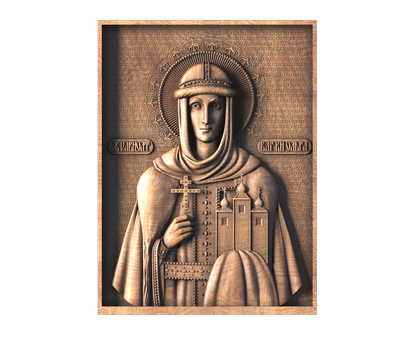 Icon the Holy equal to the apostles Princess Olga, 3d models (stl)