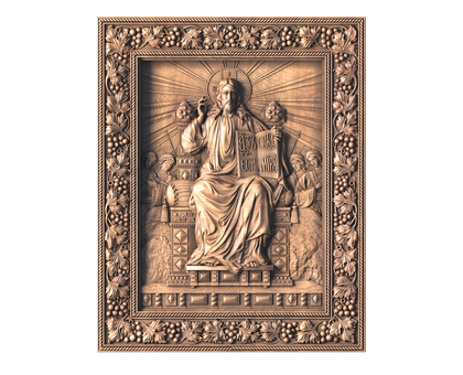 Icon of the Lord Jesus Christ on the Throne, 3d models (stl)