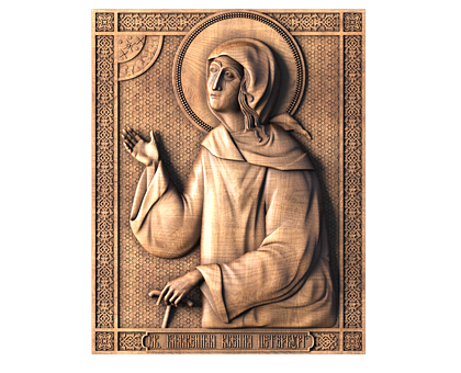 Icon Saint Xenia of Saint Petersburg, 3d models (stl)