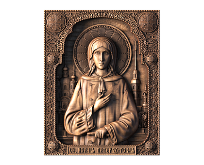 St. Xenia of Petersburg icon, 3d models (stl)