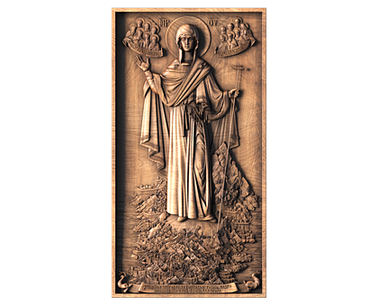 Athonite (Abbess of the Holy Mountain) Icon of the Mother of God, 3d models (stl)