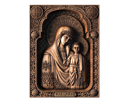 Kazan Icon of the Mother of God, 3d models (stl)