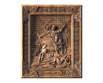 Archangel Michael the Voivode in a reliquary, 3d models (stl)