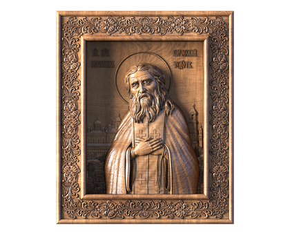 Icon of Saint Seraphim of Sarov, 3d models (stl)