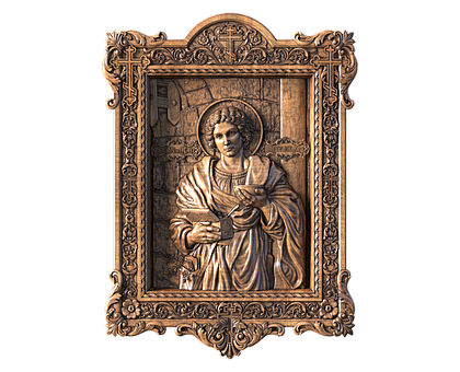 Icon of Saint Panteleimon the Great Martyr and Healer, 3d models (stl)