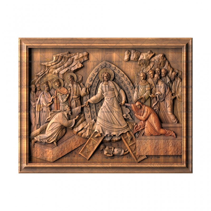 Icon of the Resurrection of Jesus Christ, 3d models (stl)