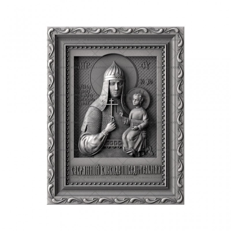 Icon of the Mother of God of Czestochowa, 3d models (stl)