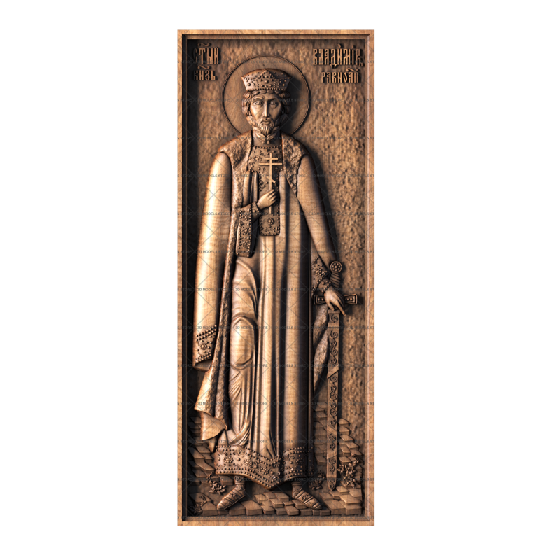 Icon of St. Equal-to-the-Apostles Prince Vladimir, 3d models (stl)