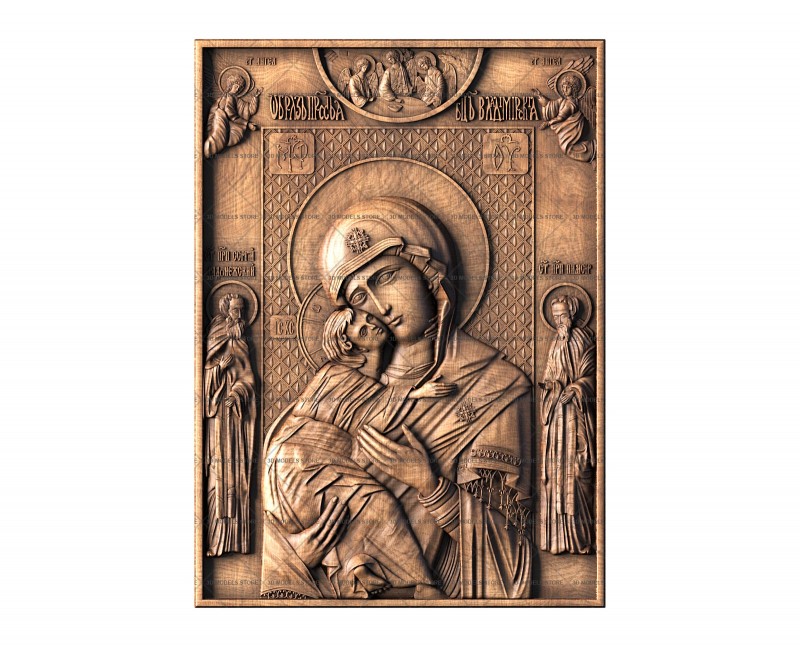 Vladimir Icon of the Mother of God, 3d models (stl)