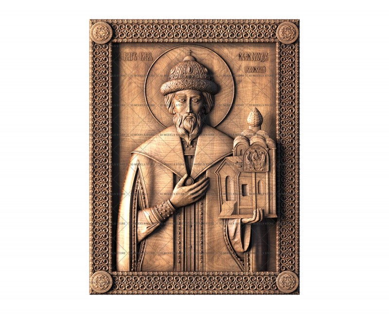 Icon of Vsevolod of Pskov, 3d models (stl)