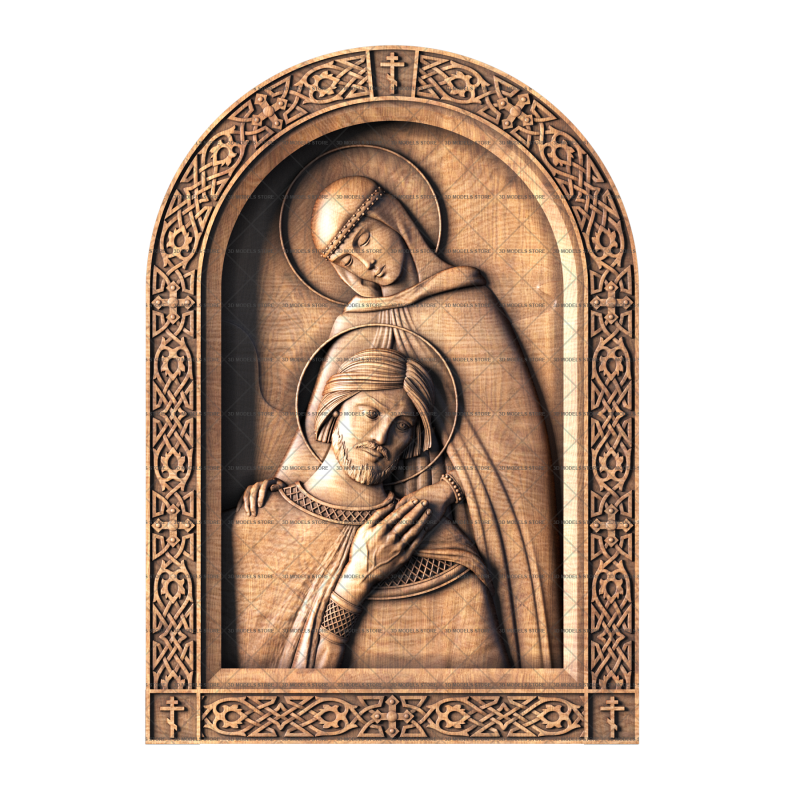 Icon of Peter and Fevronia, 3d models (stl)