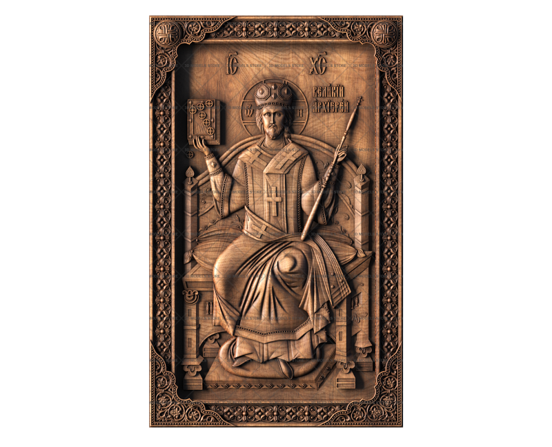 Icon of Christ the Great Bishop, 3d models (stl)