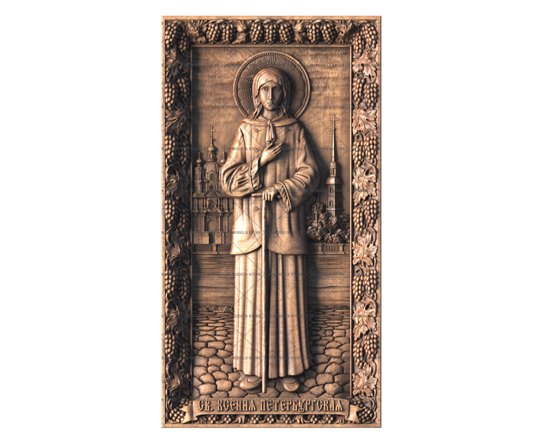 Icon of Blessed Xenia of Petersburg, 3d models (stl)