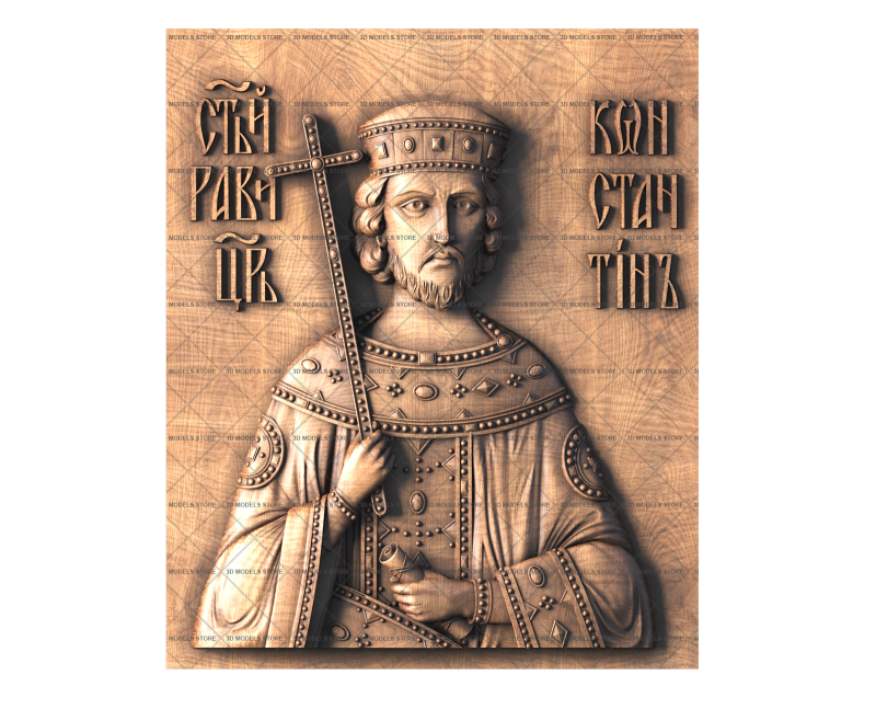 Icon of Constantine the Great, 3d models (stl)