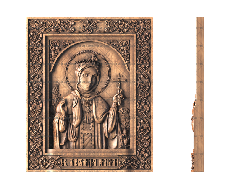 Icon of Saint Alexandra of Rome, 3d models (stl)