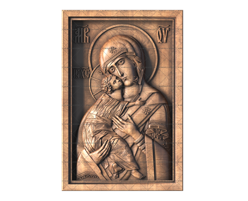 Icon of Virgin of Vladimir, 3d models (stl)