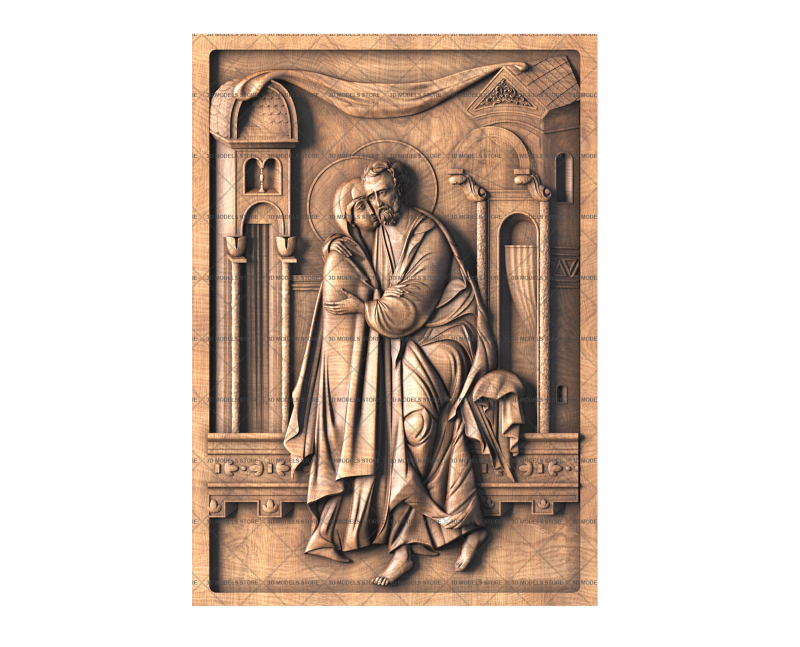 Icon of Holy Joachim and Anna, 3d models (stl)