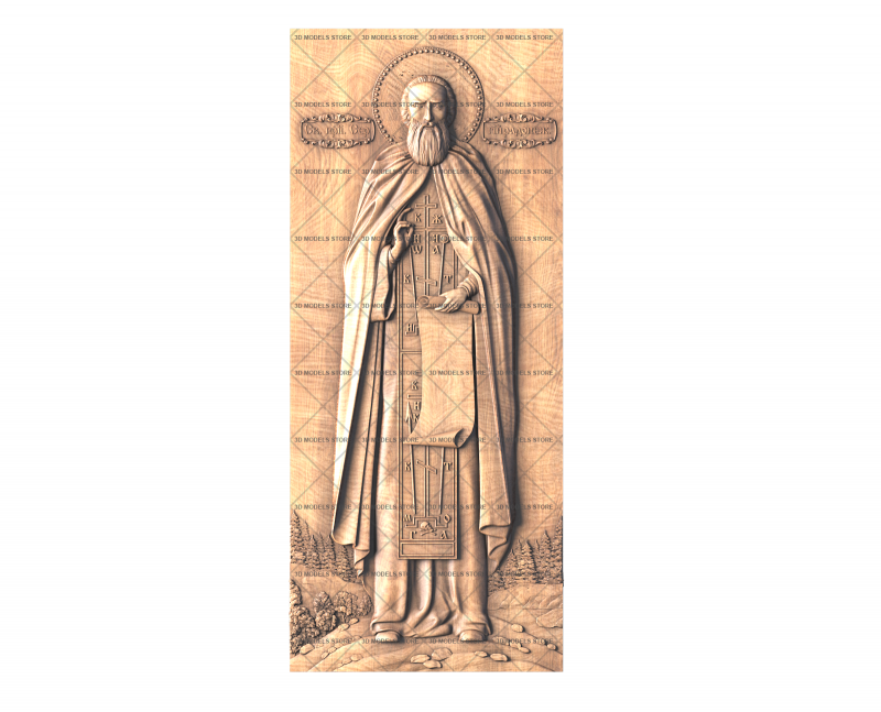 Icon of St. Sergius of Radonezh, 3d models (stl)