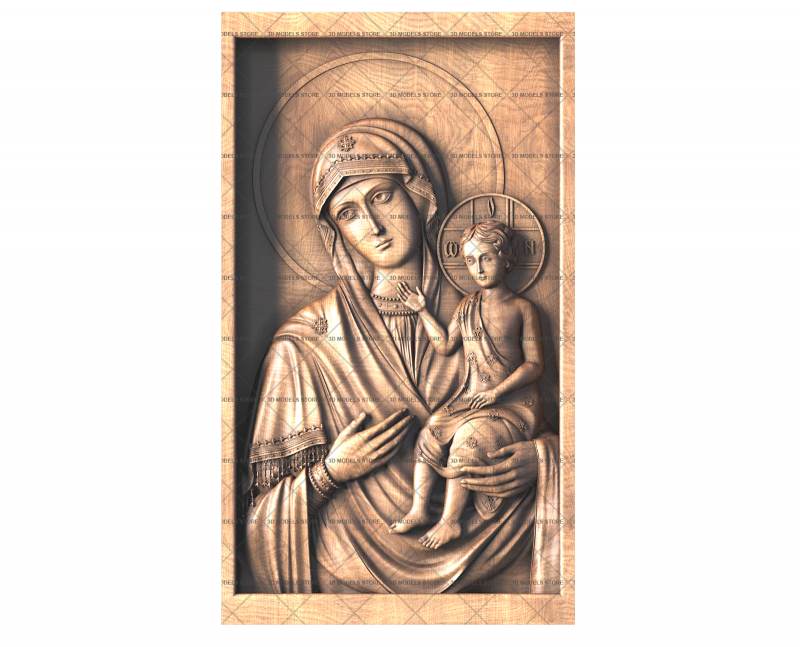 Icon of Education - Savior Image of the Most Holy Theotokos, 3d models (stl)