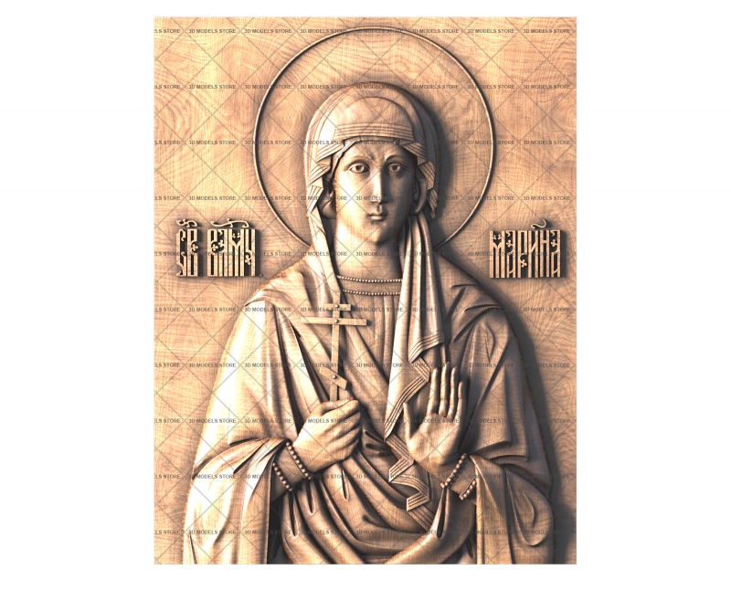 Icon of Holy Marina (Margaret) of Antioch, 3d models (stl)