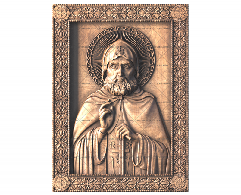 Icon Venerable Alexander of Svir, 3d models (stl)