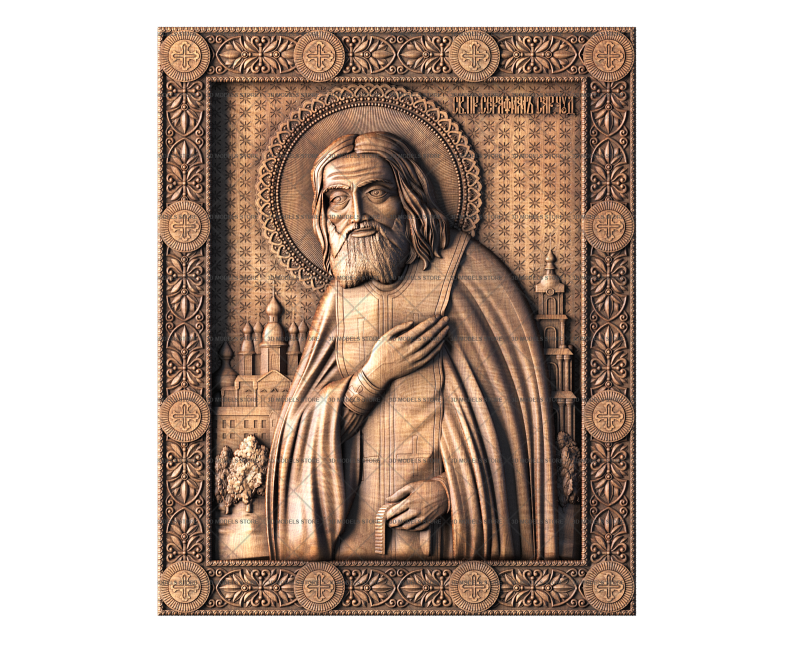 Icon of St. Seraphim of Sarov, 3d models (stl)