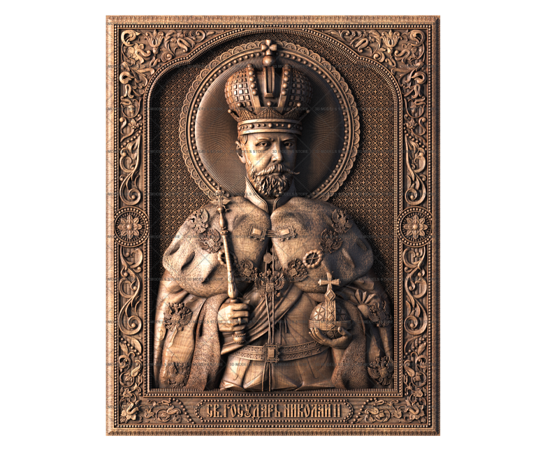 Icon of Tsar-Martyr Nicholas of Russia, 3d models (stl)