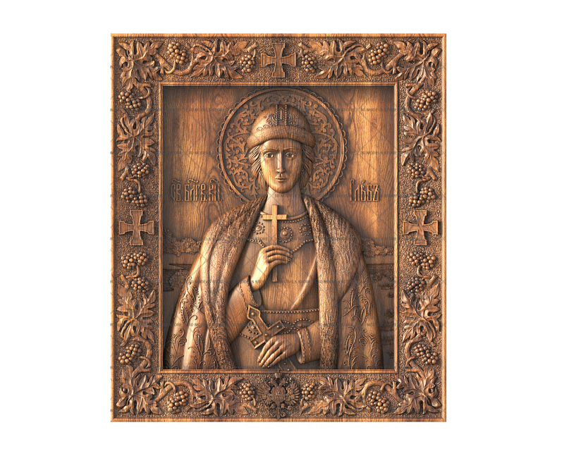 Saint Gleb icon, 3d models (stl)