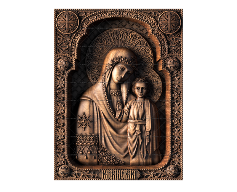 Kazan Icon of the Mother of God, 3d models (stl)