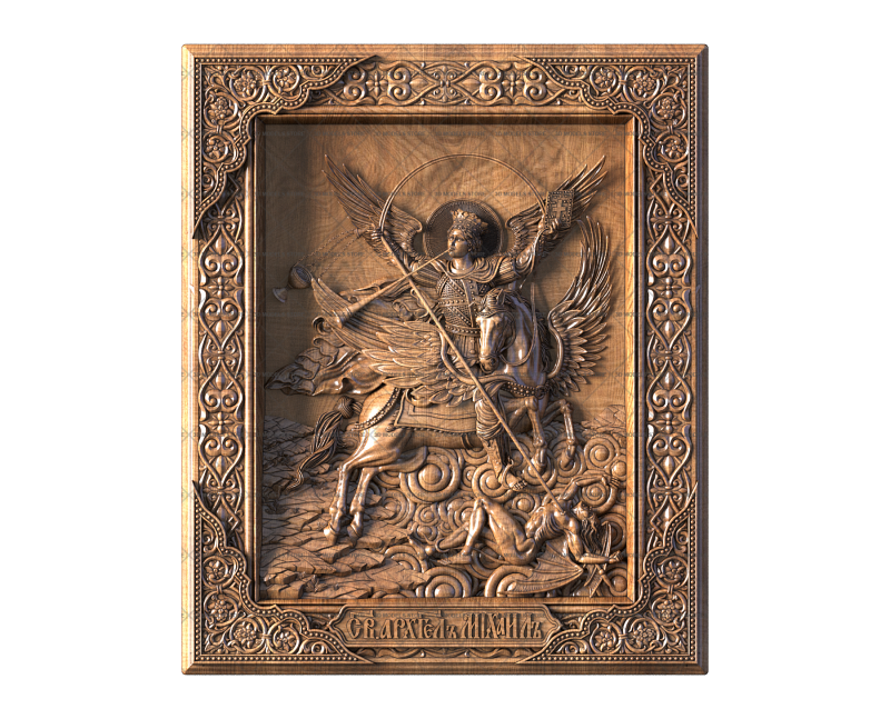 Archangel Michael the Voivode in a icon case, 3d models (stl)