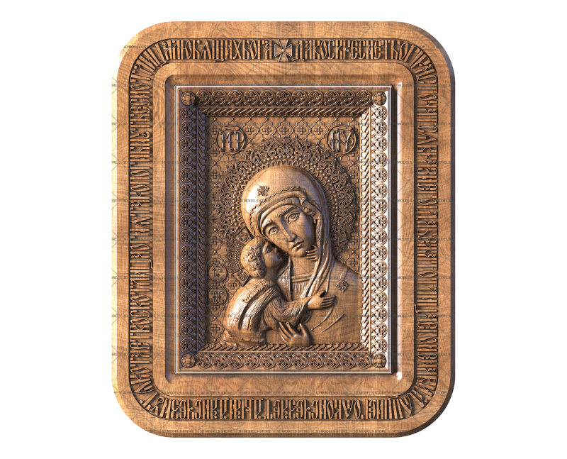 The Theotokos with outer frame, 3d models (stl)