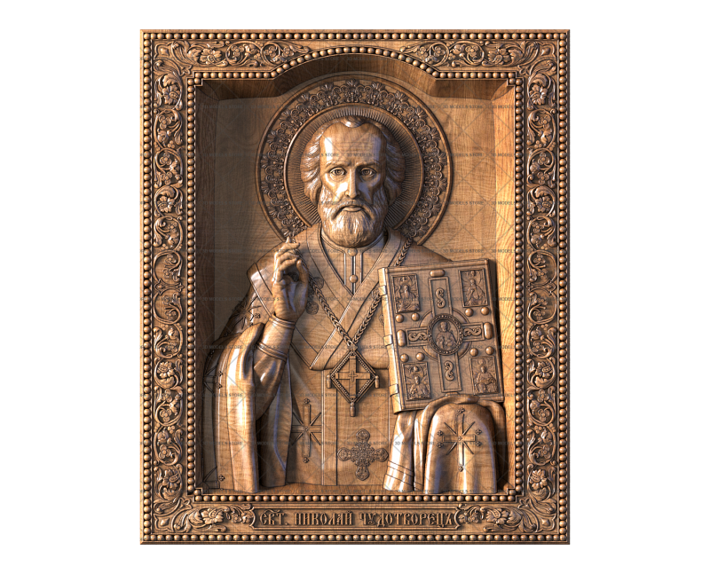Nicholas the Wonderworker in a new reliquary, 3d models (stl)
