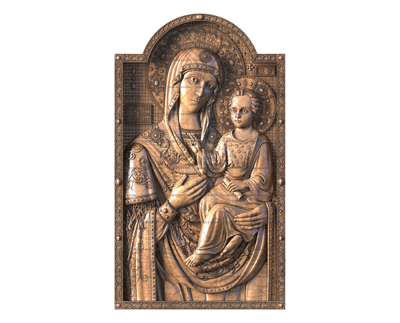 Icon of the Mother of God - She Who Is Quick to Hear, 3d models (stl)