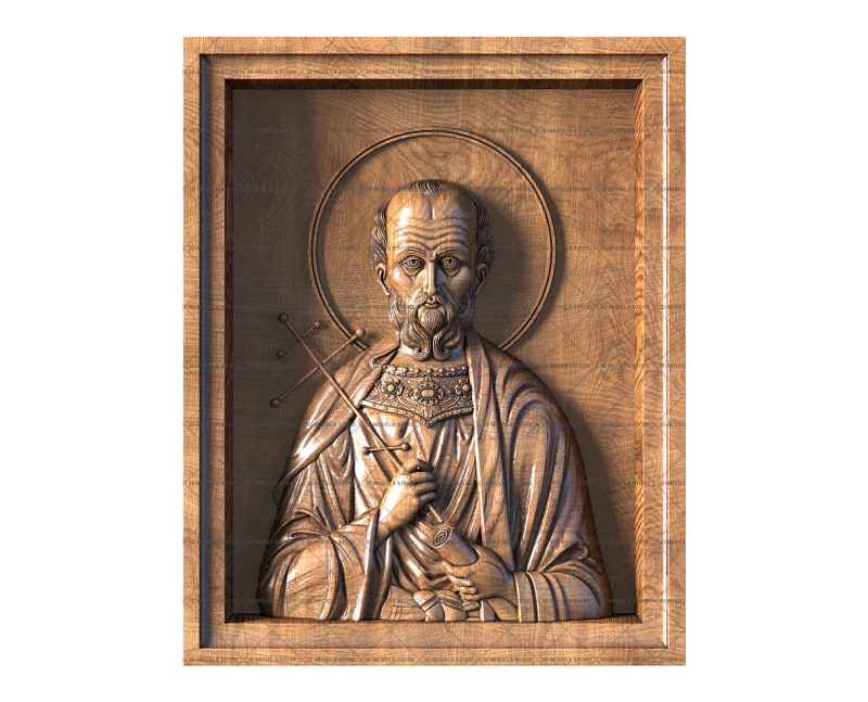 Icon of Saint Alexander the Martyr of Perga, 3d models (stl)