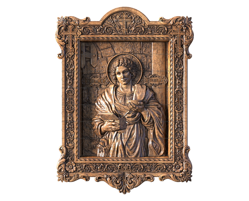Icon of Saint Panteleimon the Great Martyr and Healer, 3d models (stl)