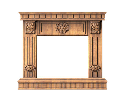Eclectic style fireplace, 3d models (stl)