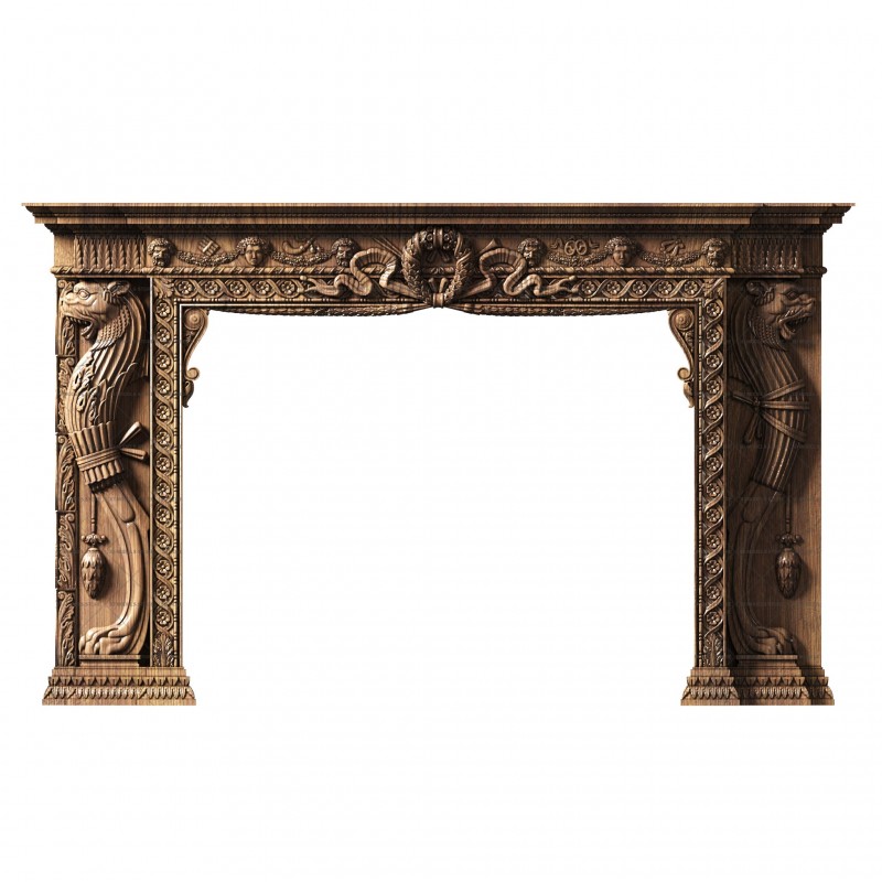 Portal for the fireplace, 3d models (stl)