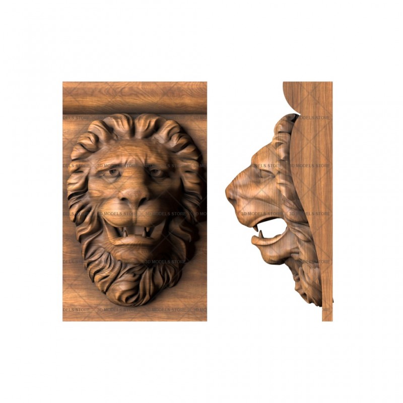 Bracket with lion, 3d models (stl)