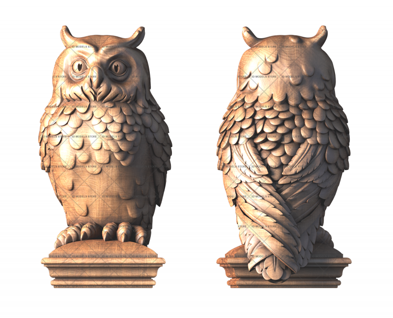 Knob Owl, 3d models (stl)