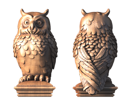 Knob Owl, 3d models (stl)