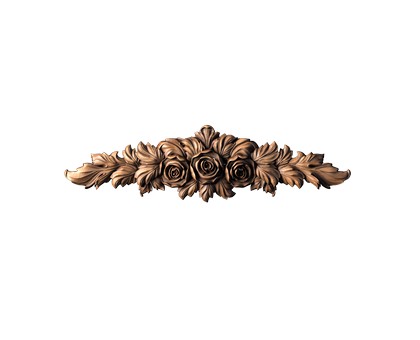 Decor central with roses, 3d models (stl)